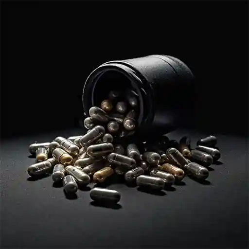 Potassium Supplement Spilling Out Of The Bottle